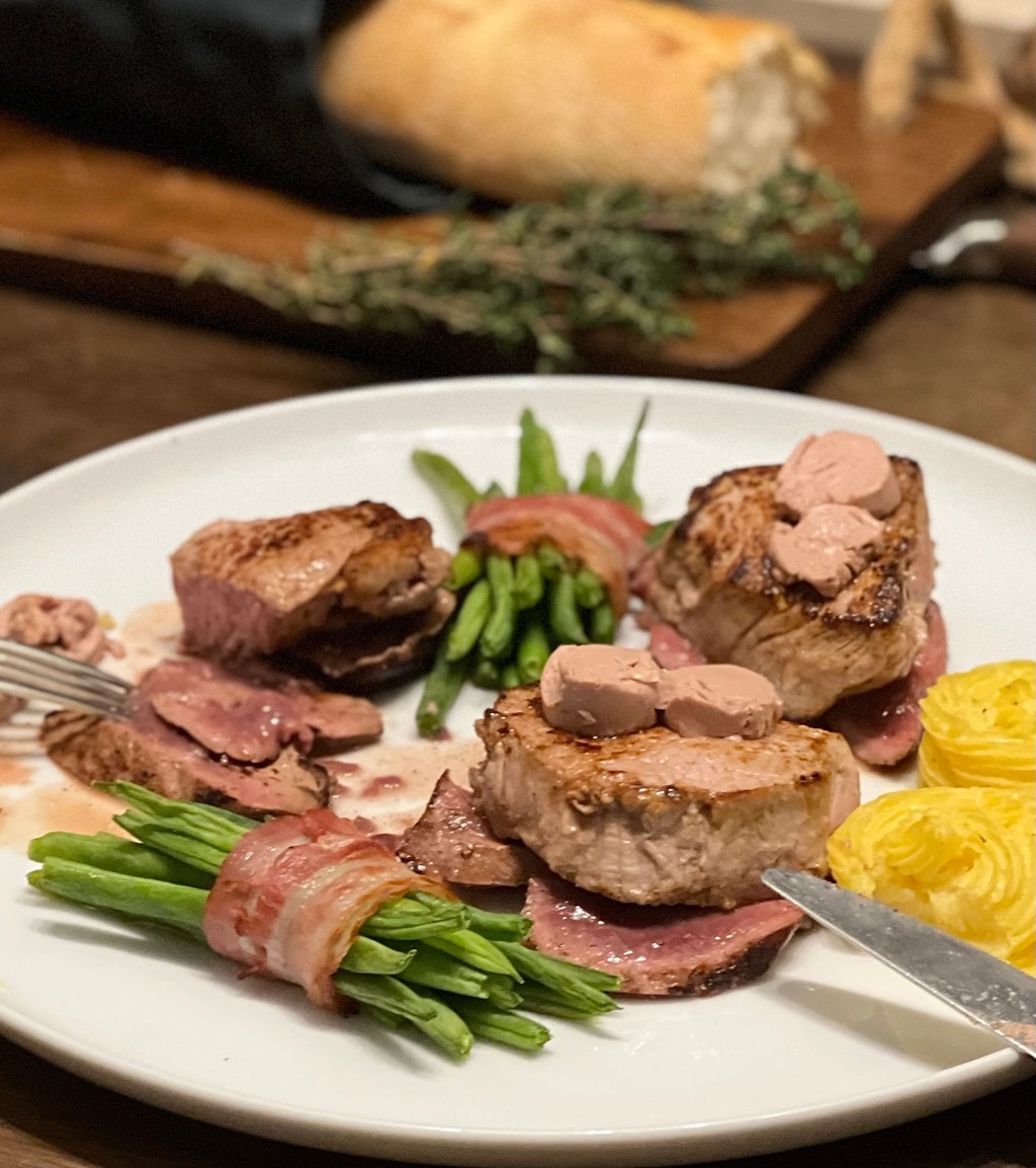 Weihnachtsmenü mit Kalbfleisch