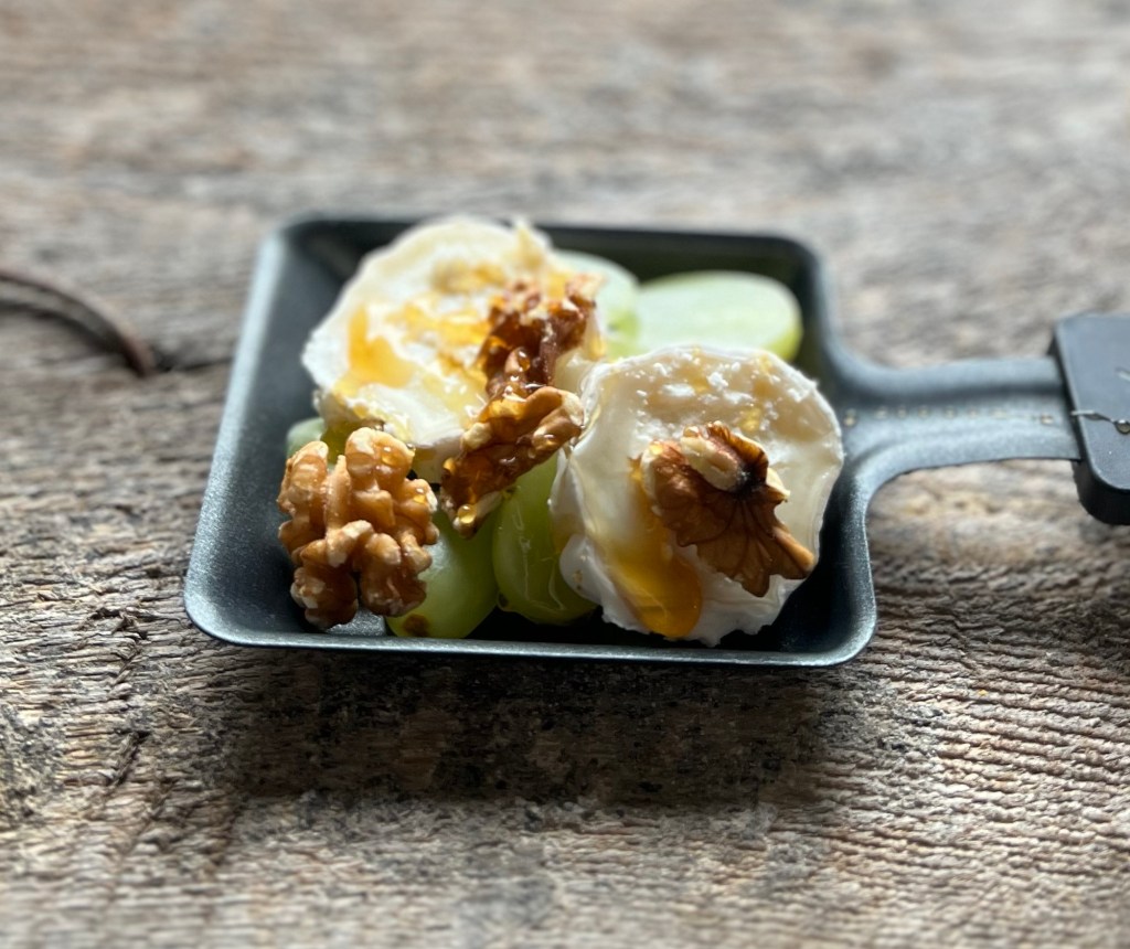 Trauben mit Ziegenkäse