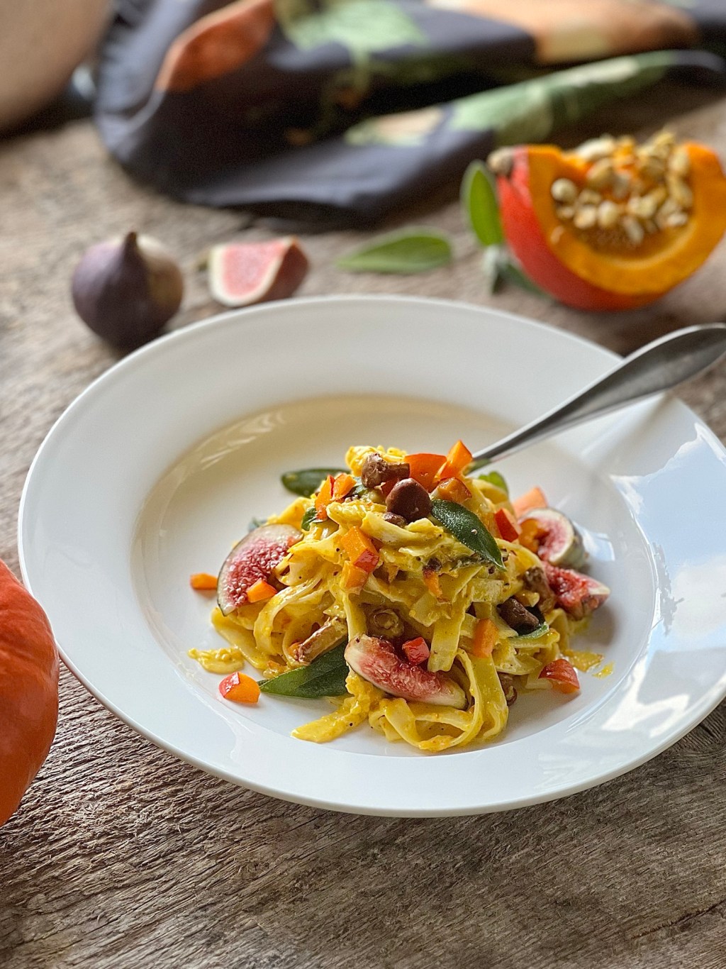 Pasta mit Kürbis und&nbsp;Pfifferlingen